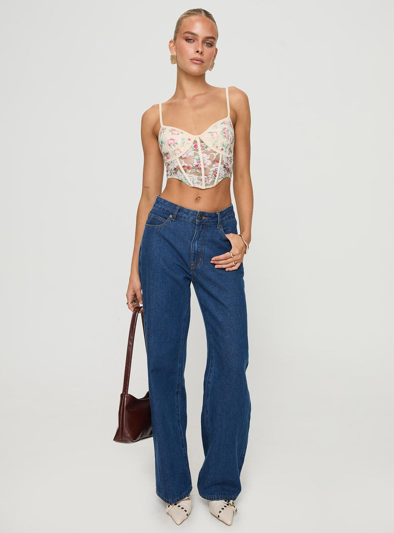 Romania Top Cream / Floral