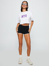 Nyu Track Tee White