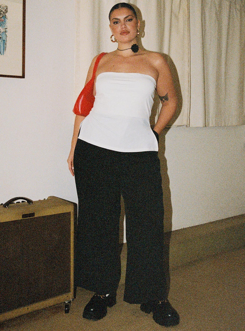 Strutter Strapless Top White Curve