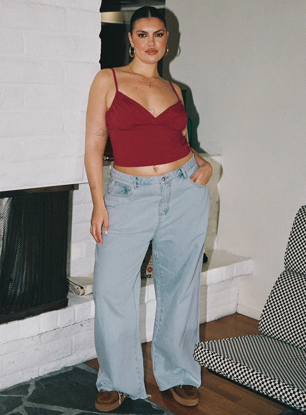 Sampson Top Burgundy Curve