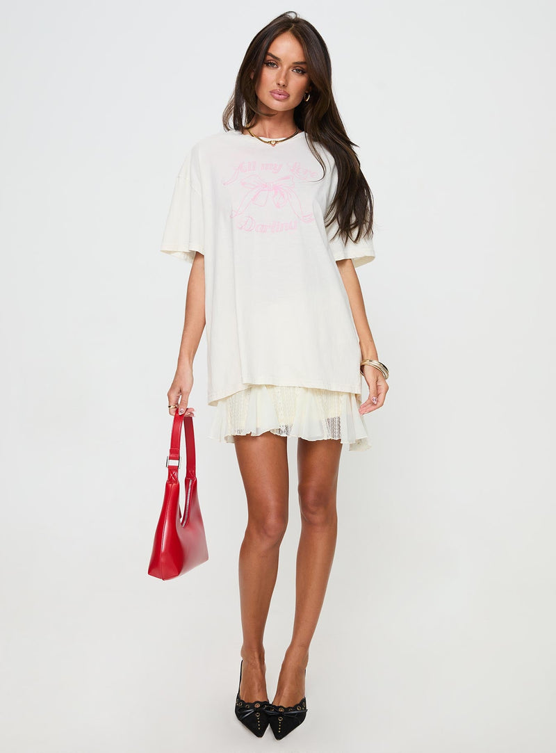 All My Love Bow Tee White