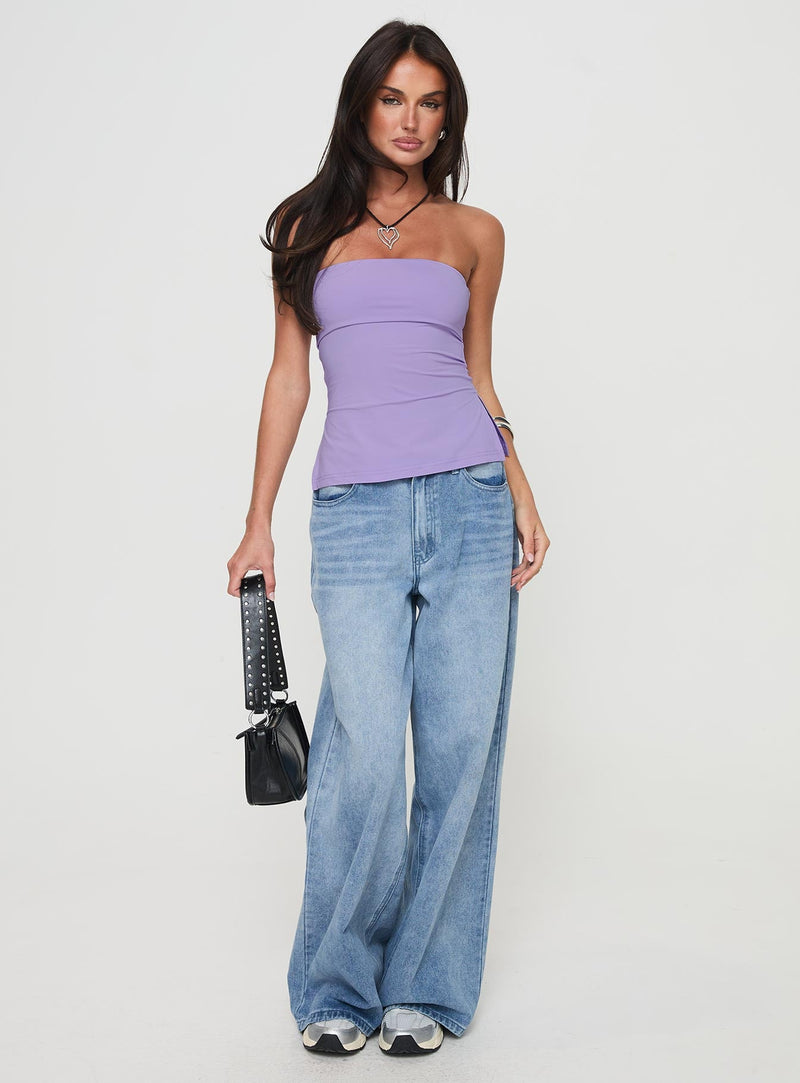 Strutter Strapless Top Purple