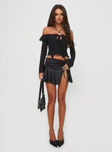 Molins Off The Shoulder Top Black