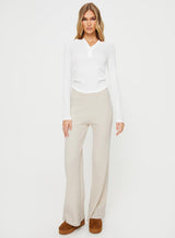 Dixon Long Sleeve Top White