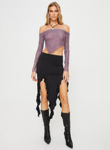 Vicini Off The Shoulder Top Purple
