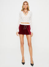 Relli Long Sleeve Lace Top White