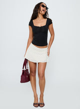 Vihaan Short Sleeve Top Black
