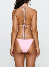 Nevaeh Beaded Triangle Bikini Top Pink