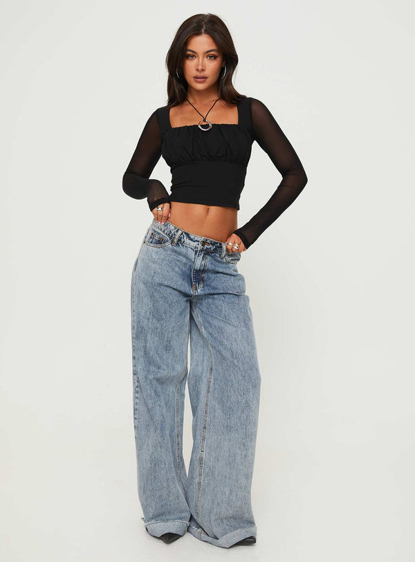 Coltan Long Sleeve Top Black