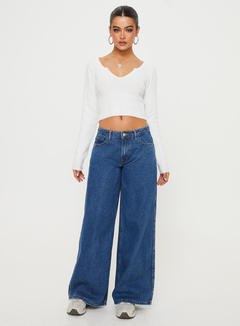 Shalini Long Sleeve Top White