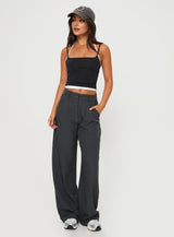 Premier Layered Tank Top Black