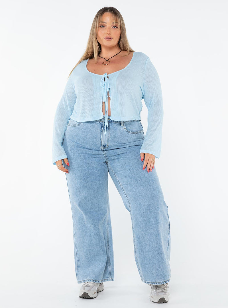 Barbaro Long Sleeve Top Blue Curve