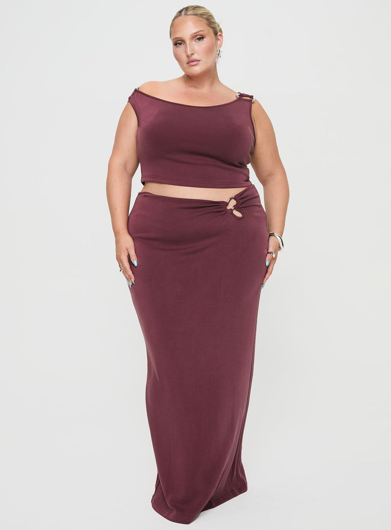 Rios One Shoulder Top Mauve Curve