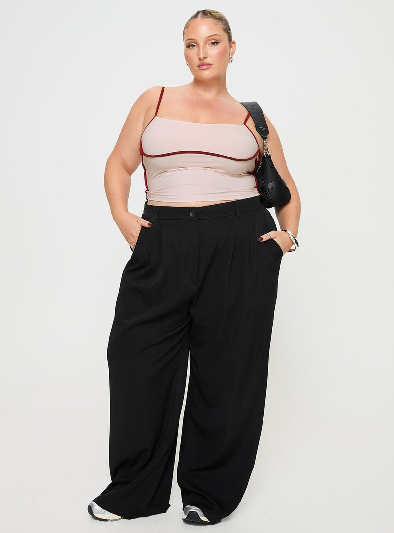 Maidenwell Contrast Top Pink Curve