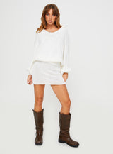 Zetna Knit Set White