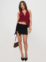 Philomela Top Burgundy