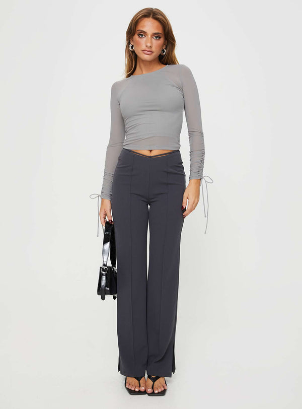 Kailee Long Sleeve Top Grey