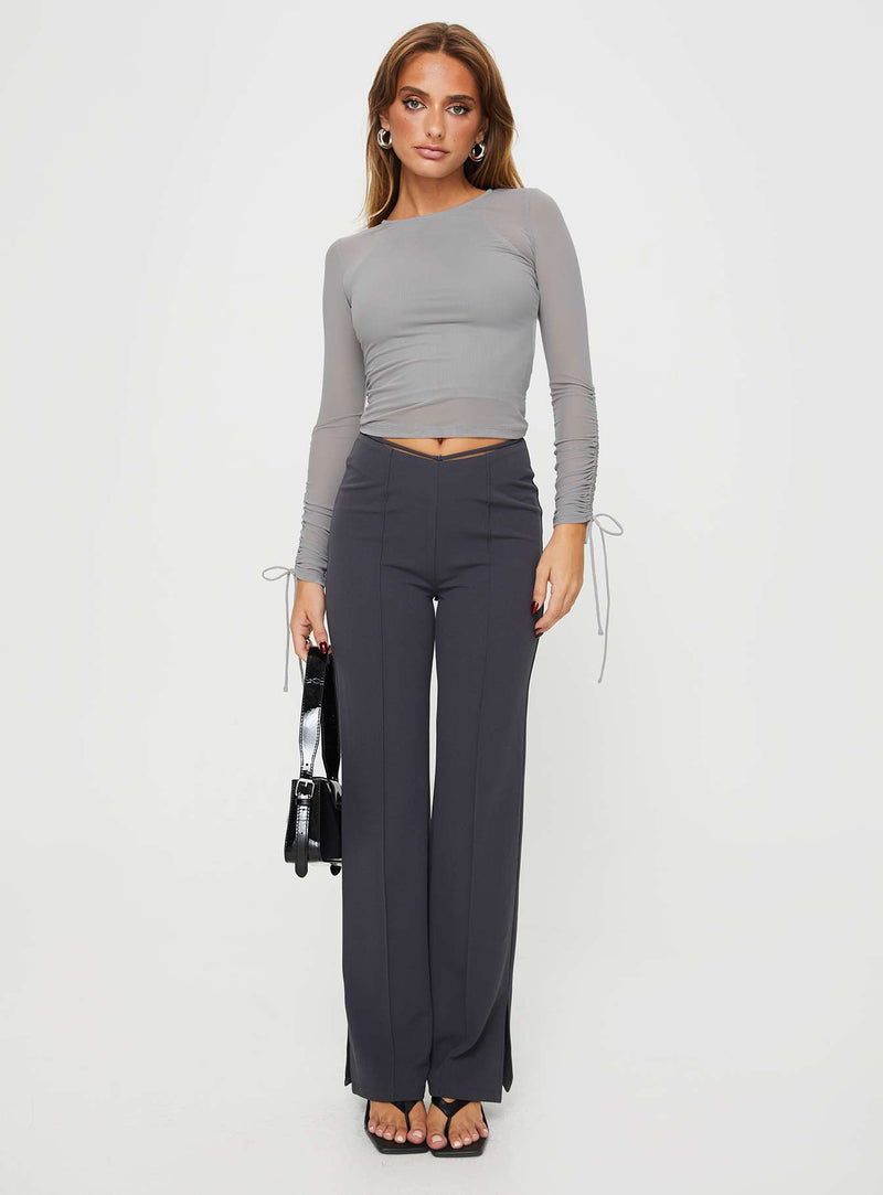 Kailee Long Sleeve Top Grey