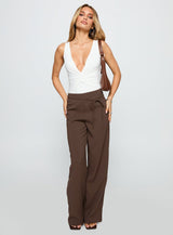 Midnight In Paris Backless Bodysuit White
