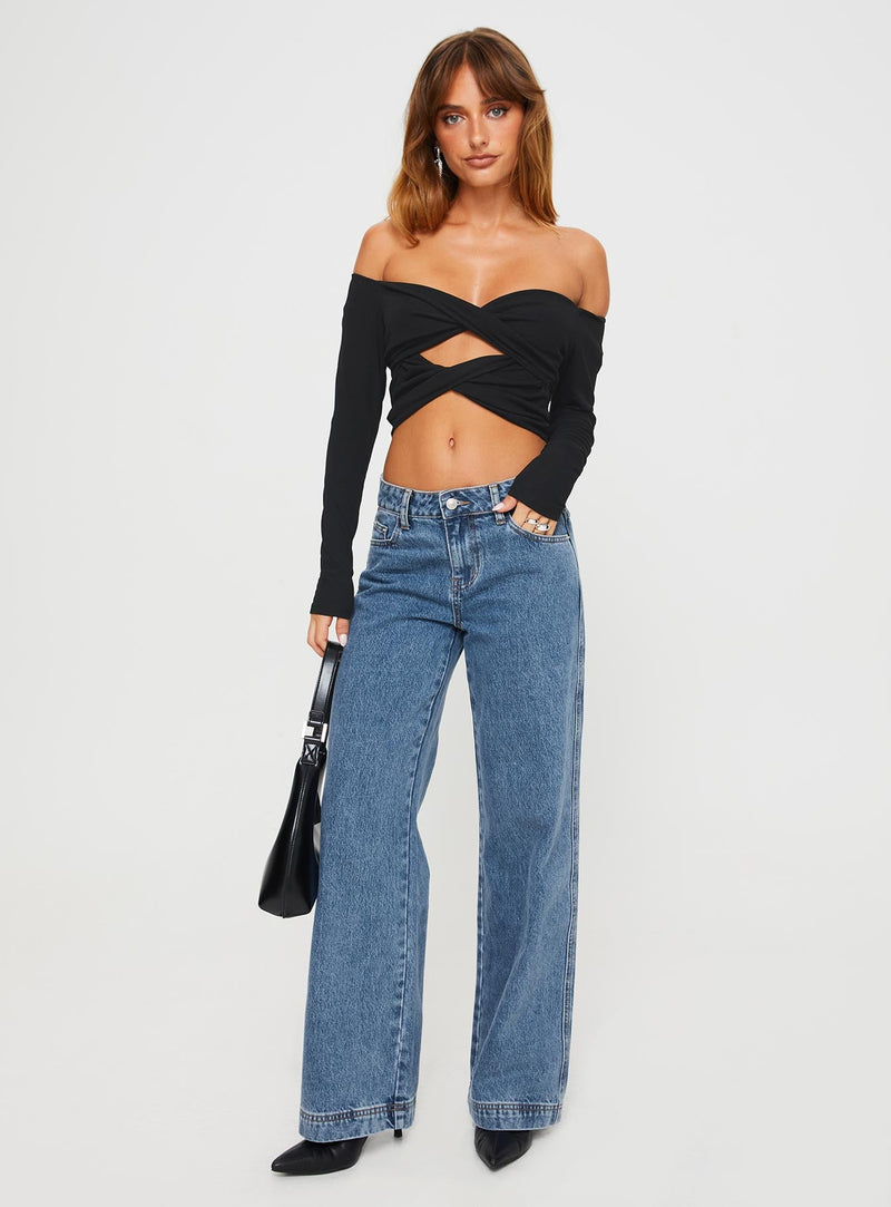 Reisley Long Sleeve Top Black