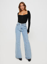 Ballard Long Sleeve Bodysuit Black