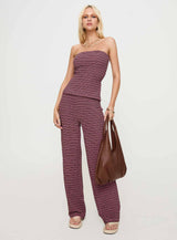 Televize Strapless Top Brown / Pink