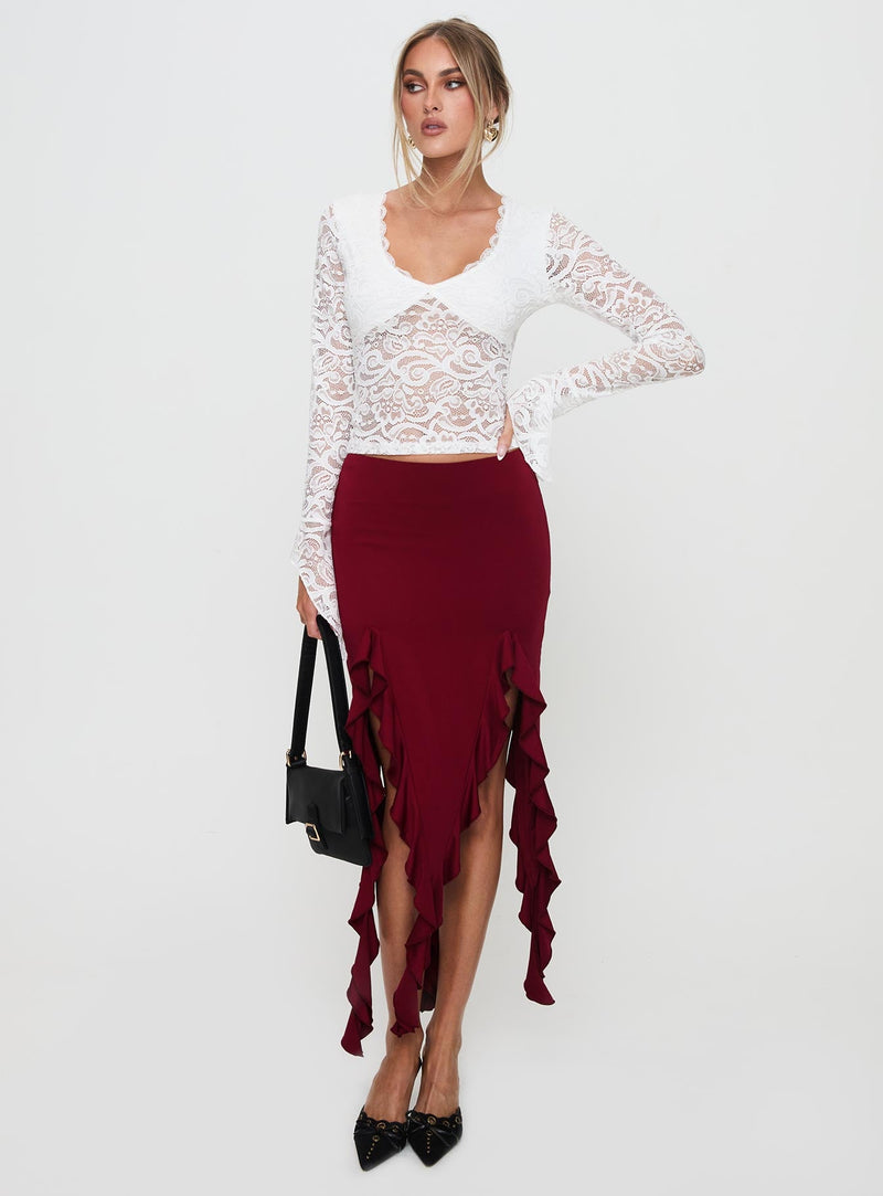 Honeymoon Lace Top White