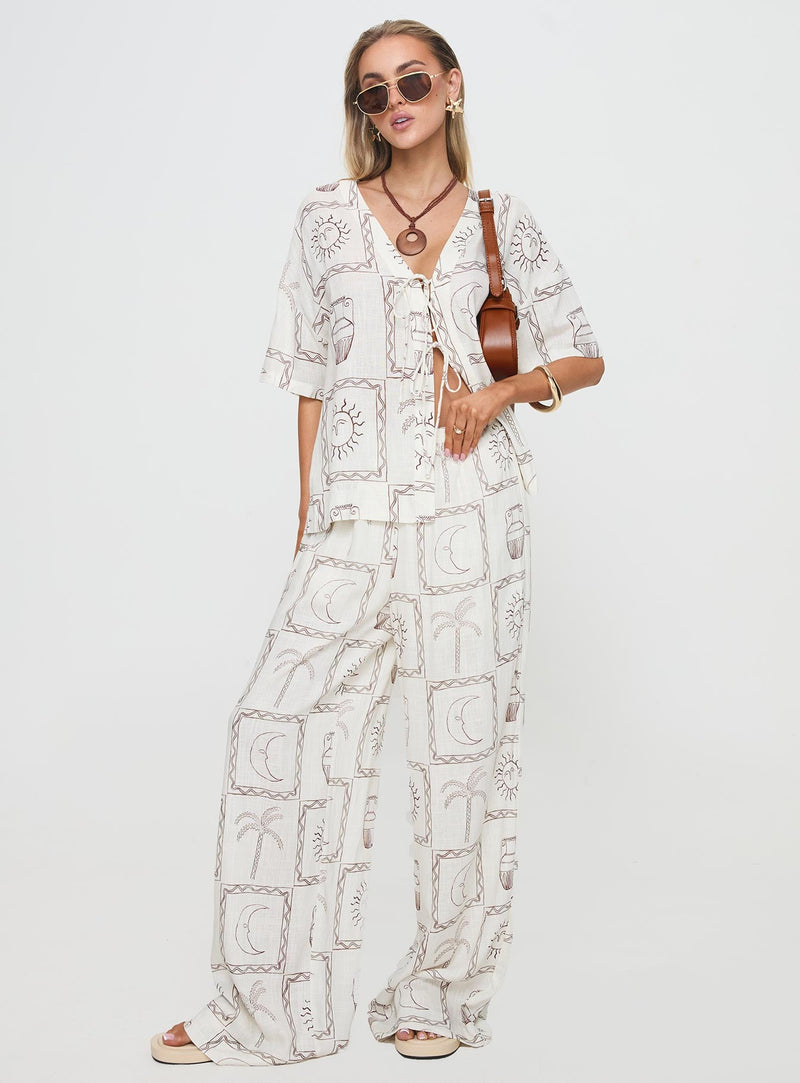 Sun Dream Shirt Cream / Multi