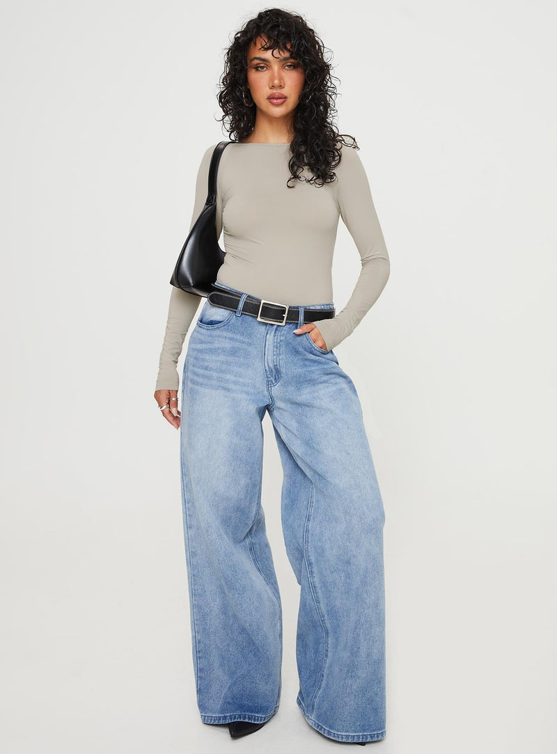 Gatewood Long Sleeve Bodysuit Grey