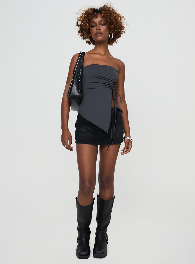 Dessy Strapless Top Slate