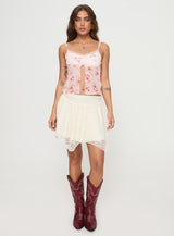 Emrys Top Beige / Red Floral