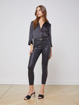 Margot Coated Cropped Skinny Jean