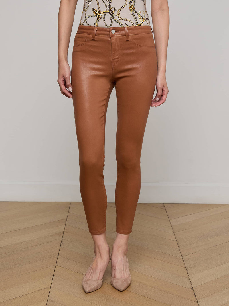 Margot Coated Cropped Skinny Jean