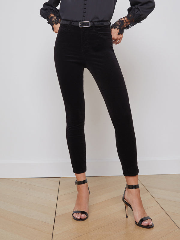 Margot Velvet Cropped Skinny Jean
