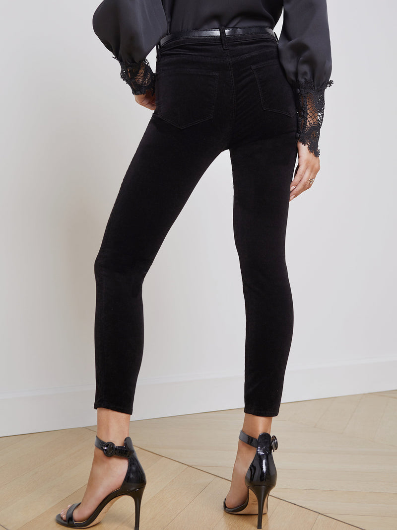 Margot Velvet Cropped Skinny Jean