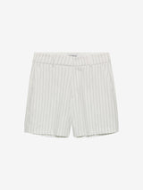 Pinstripe Shorts - Off White