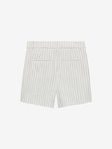 Pinstripe Shorts - Off White