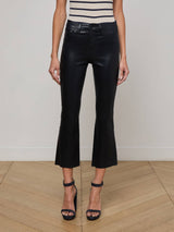Kendra Coated Cropped Flare Jean