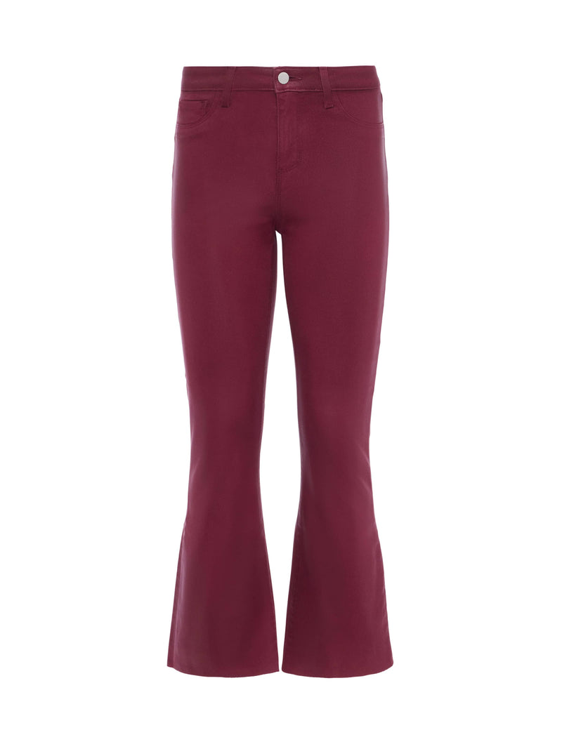Kendra Coated Cropped Flare Jean