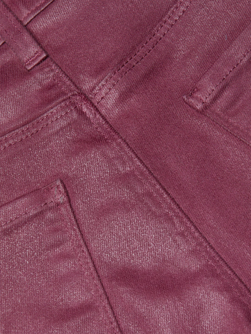 Kendra Coated Cropped Flare Jean