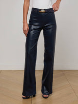 Clayton Coated Wide-Leg Jean