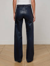 Clayton Coated Wide-Leg Jean