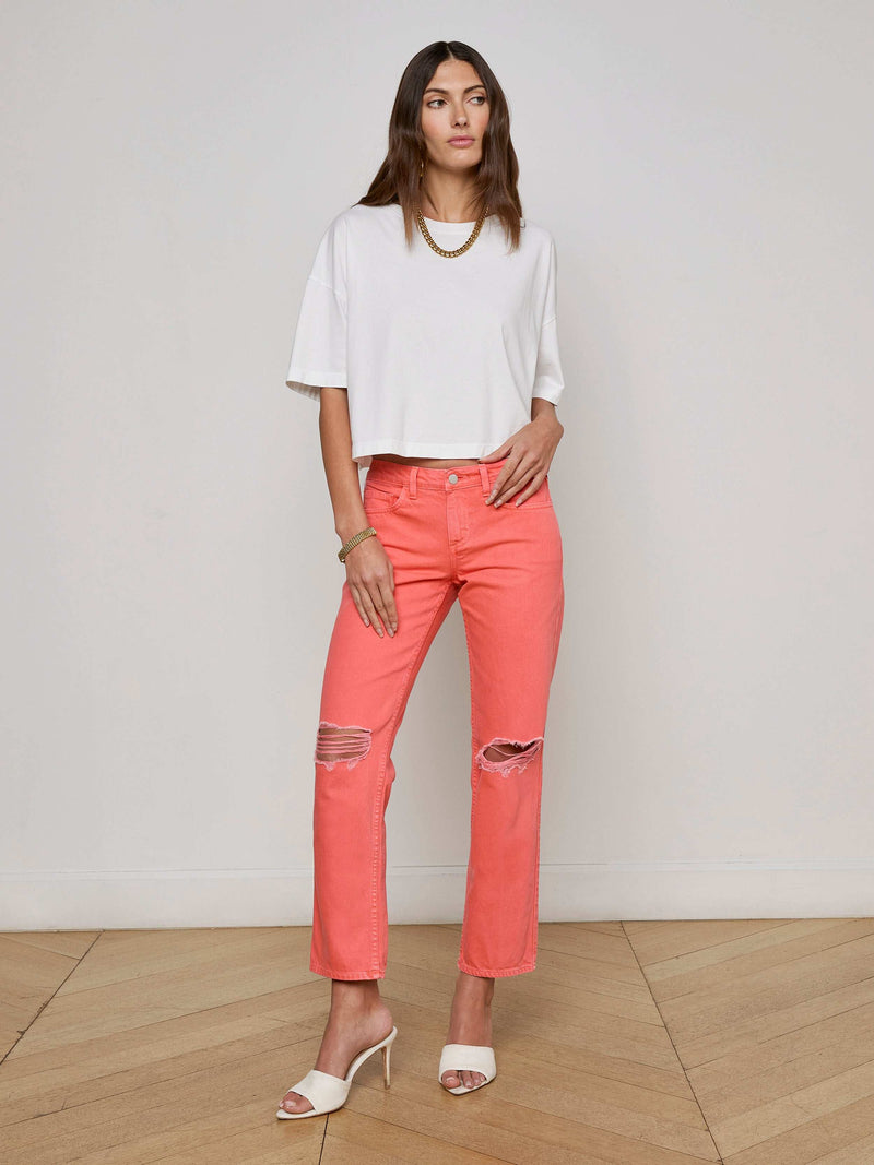 Nevia Slouchy Straight-Leg Jean