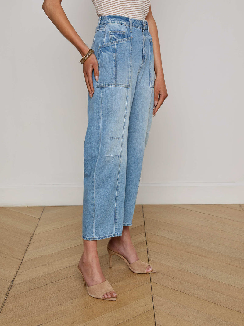 Cody Cropped Barrel-Leg Jean