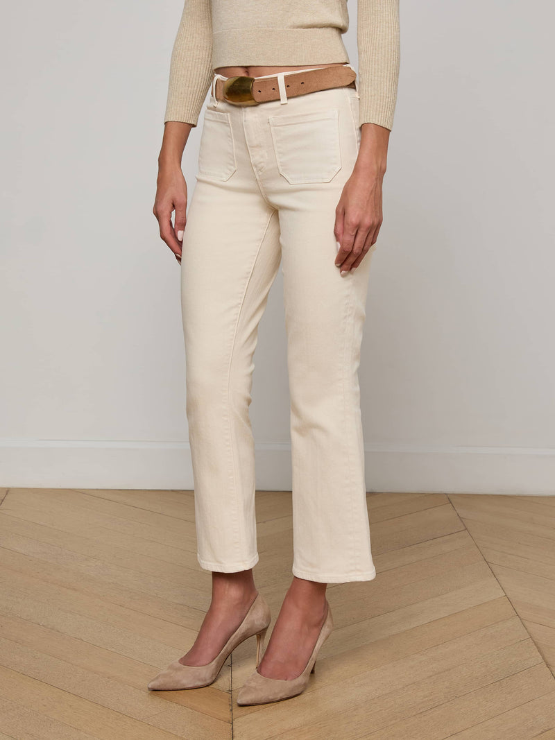 Noya Cropped Slim Flare Jean