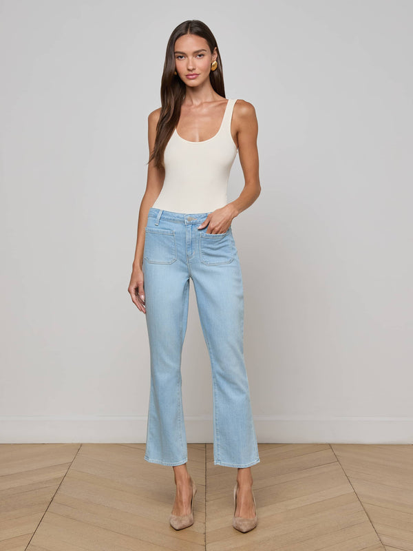 Noya Cropped Slim Flare Jean