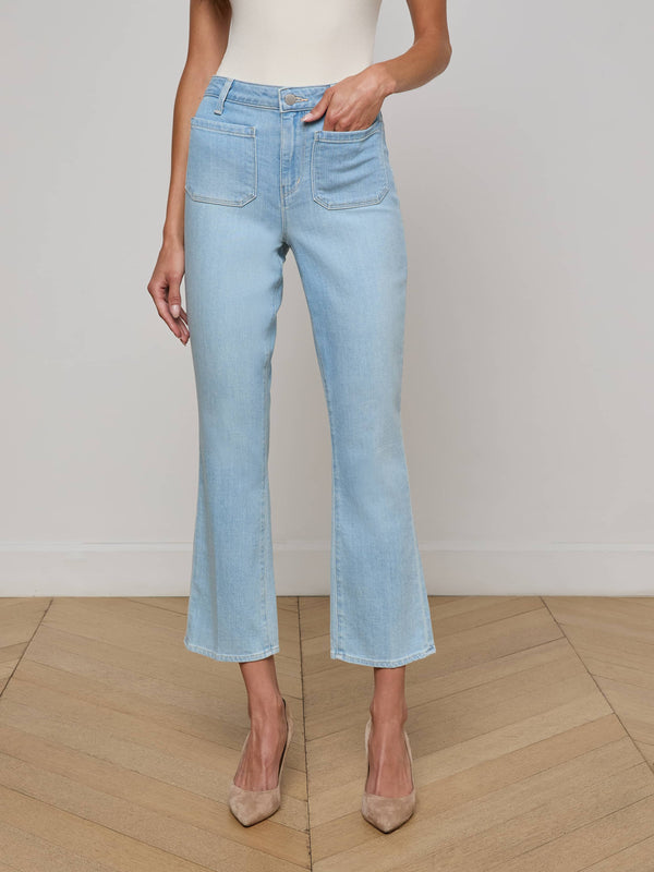 Noya Cropped Slim Flare Jean