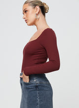 Charlotte Bodysuit Burgundy