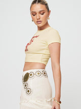 Continental Vacay Baby Tee Cream