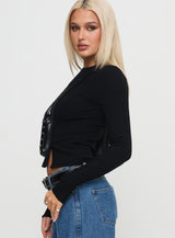 Passoni Long Sleeve Top Black